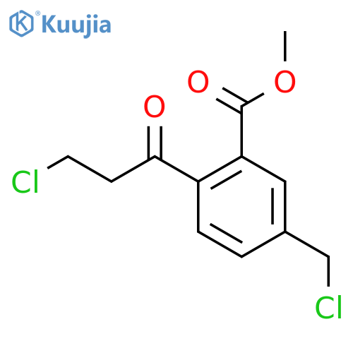 Methyl 5-(chloromethyl)-2-(3-chloropropanoyl)benzoate structure