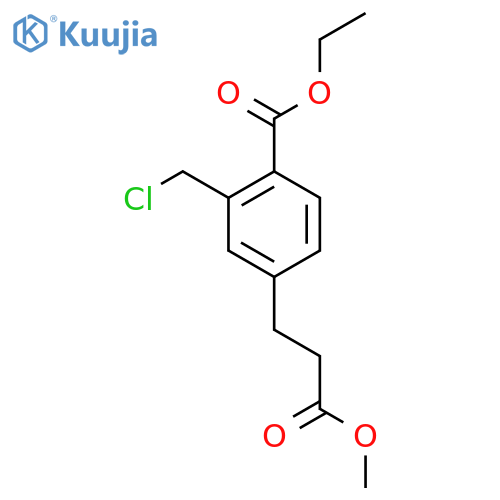 Ethyl 2-(chloromethyl)-4-(3-methoxy-3-oxopropyl)benzoate structure