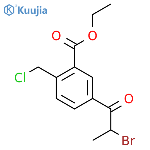 Ethyl 5-(2-bromopropanoyl)-2-(chloromethyl)benzoate structure