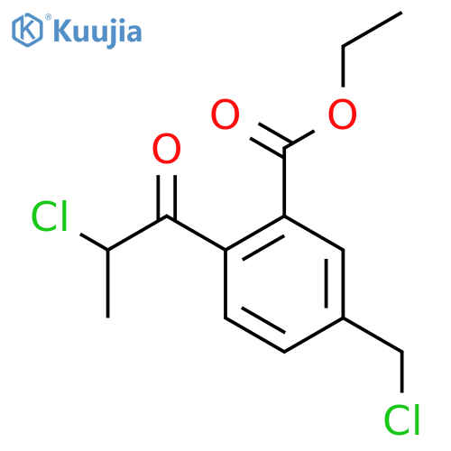 Ethyl 5-(chloromethyl)-2-(2-chloropropanoyl)benzoate structure