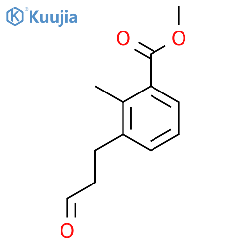 Methyl 2-methyl-3-(3-oxopropyl)benzoate structure