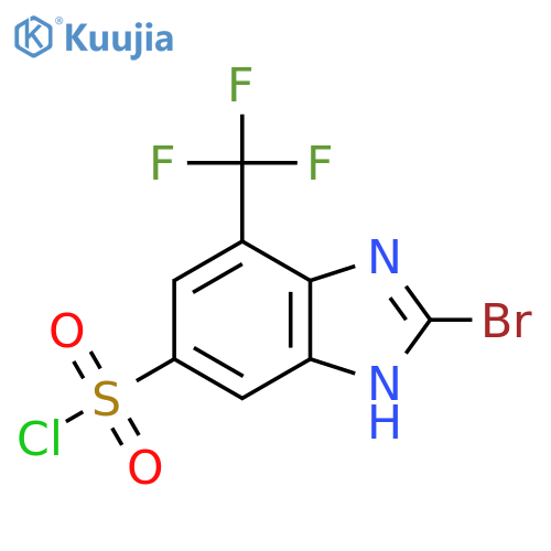 2-Bromo-7-trifluoromethyl-1H-benzimidazole-5-sulfonyl chloride structure
