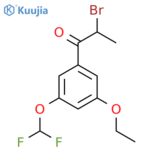 2-Bromo-1-(3-(difluoromethoxy)-5-ethoxyphenyl)propan-1-one structure