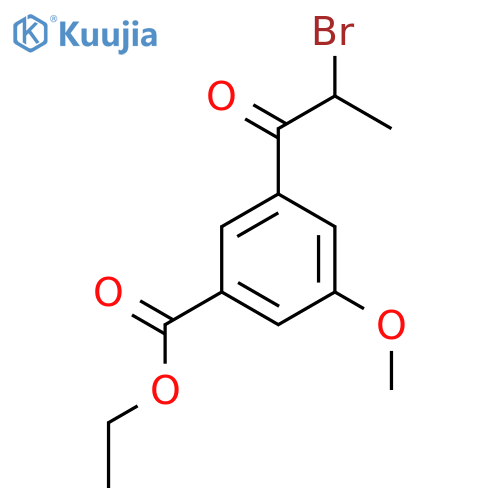 Ethyl 3-(2-bromopropanoyl)-5-methoxybenzoate structure