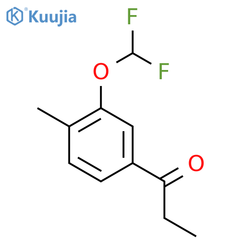 1-(3-(Difluoromethoxy)-4-methylphenyl)propan-1-one structure
