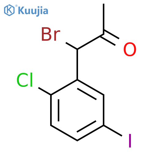1-Bromo-1-(2-chloro-5-iodophenyl)propan-2-one structure