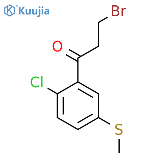 3-Bromo-1-(2-chloro-5-(methylthio)phenyl)propan-1-one structure