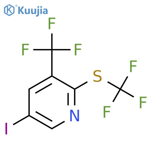 5-Iodo-3-(trifluoromethyl)-2-(trifluoromethylthio)pyridine structure