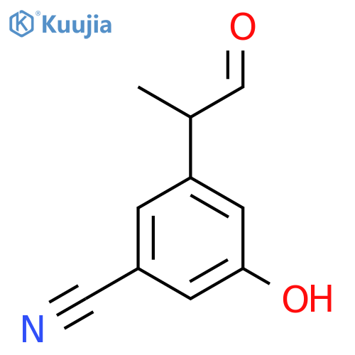 3-Cyano-5-hydroxyphenylpropanal structure