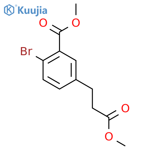 Methyl 2-bromo-5-(3-methoxy-3-oxopropyl)benzoate structure