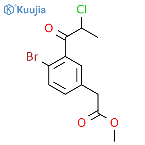 Methyl 4-bromo-3-(2-chloropropanoyl)phenylacetate structure