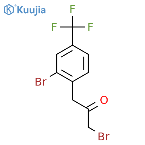 1-Bromo-3-(2-bromo-4-(trifluoromethyl)phenyl)propan-2-one structure
