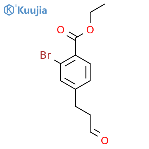 Ethyl 2-bromo-4-(3-oxopropyl)benzoate structure