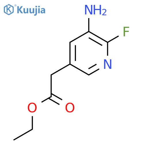 Ethyl 3-amino-2-fluoropyridine-5-acetate structure