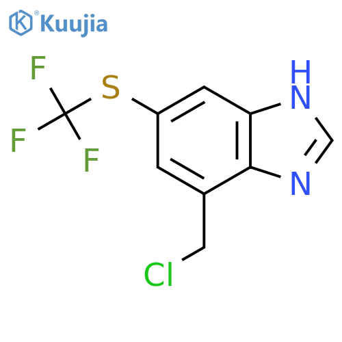 4-Chloromethyl-6-trifluoromethylthio-1H-benzimidazole structure