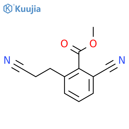 Methyl 2-cyano-6-(2-cyanoethyl)benzoate structure