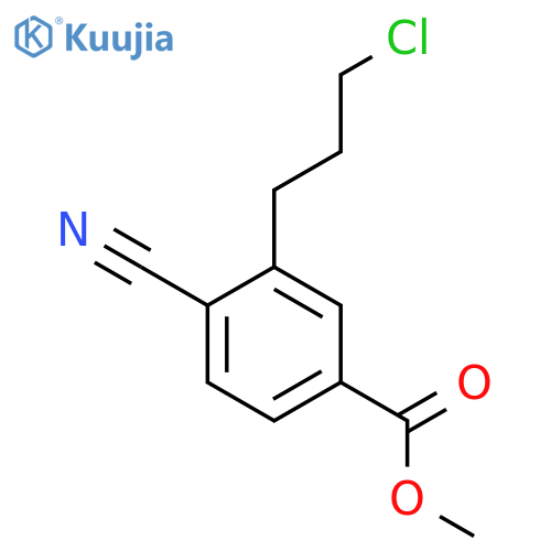 Methyl 3-(3-chloropropyl)-4-cyanobenzoate structure