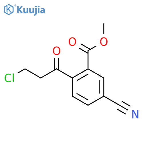 Methyl 2-(3-chloropropanoyl)-5-cyanobenzoate structure