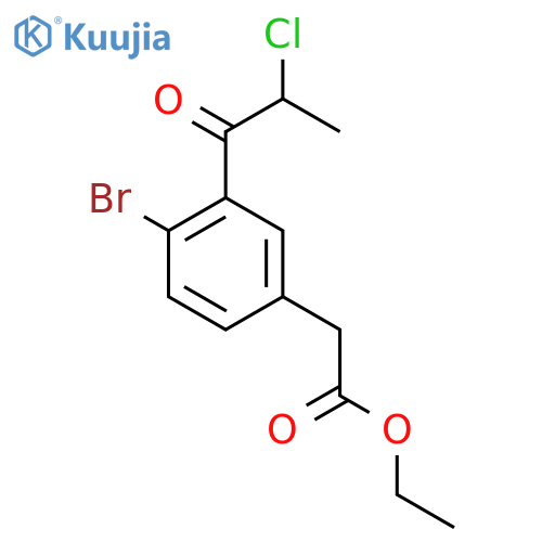Ethyl 4-bromo-3-(2-chloropropanoyl)phenylacetate structure