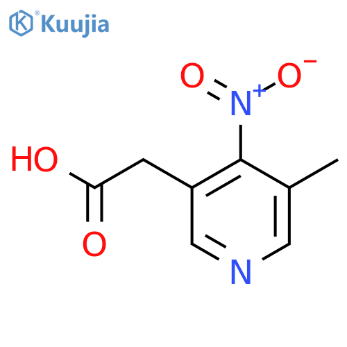 3-Methyl-4-nitropyridine-5-acetic acid structure