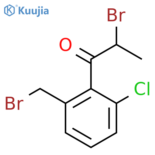 2-Bromo-1-(2-(bromomethyl)-6-chlorophenyl)propan-1-one structure