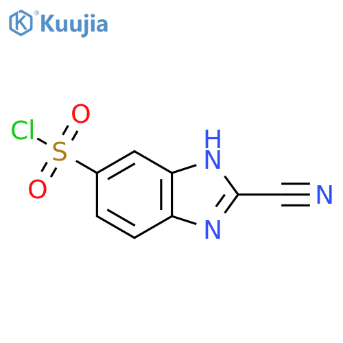 2-Cyano-1H-benzimidazole-5-sulfonyl chloride structure