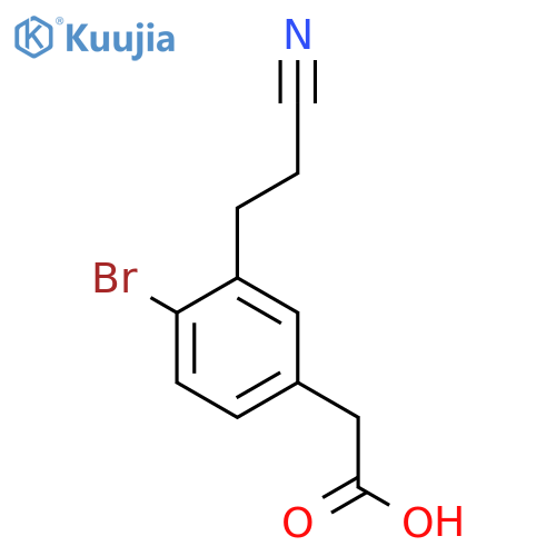 4-Bromo-3-(2-cyanoethyl)phenylacetic acid structure