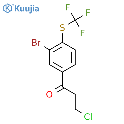 1-(3-Bromo-4-(trifluoromethylthio)phenyl)-3-chloropropan-1-one structure