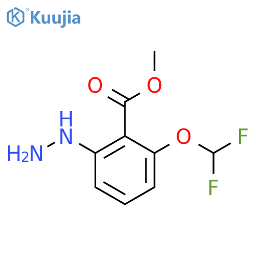 Methyl 2-(difluoromethoxy)-6-hydrazinylbenzoate structure