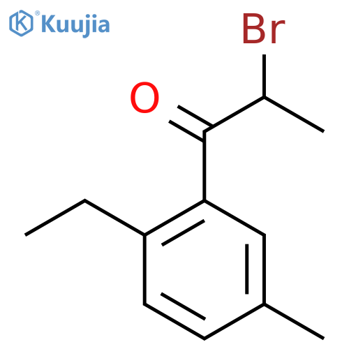2-Bromo-1-(2-ethyl-5-methylphenyl)propan-1-one structure