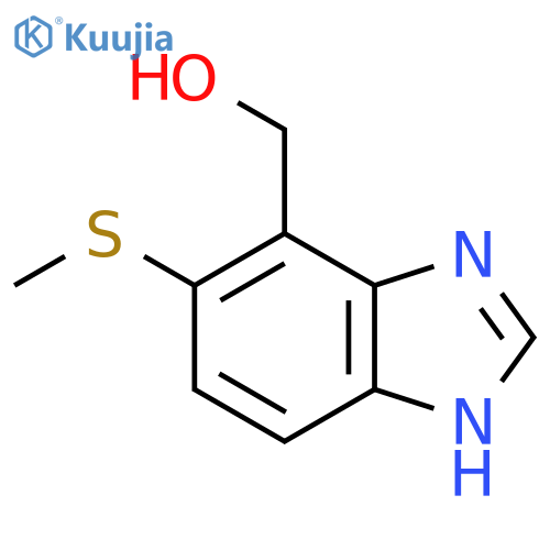 4-Hydroxymethyl-5-methylthio-1H-benzimidazole structure