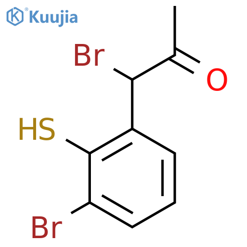 1-Bromo-1-(3-bromo-2-mercaptophenyl)propan-2-one structure