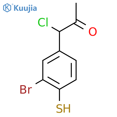1-(3-Bromo-4-mercaptophenyl)-1-chloropropan-2-one structure