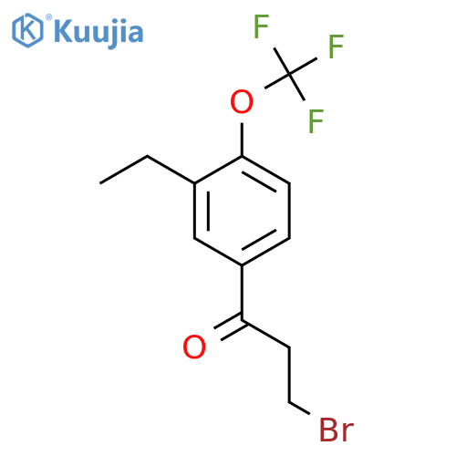3-Bromo-1-(3-ethyl-4-(trifluoromethoxy)phenyl)propan-1-one structure