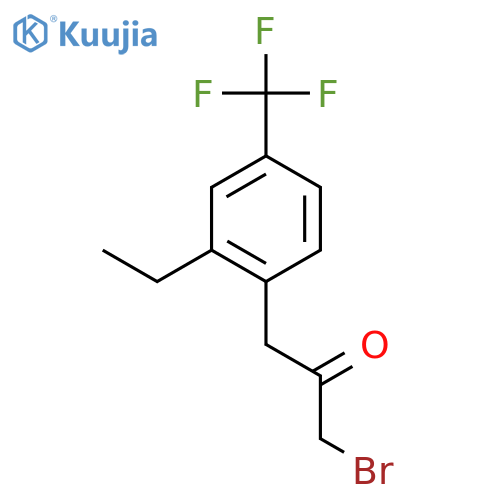 1-Bromo-3-(2-ethyl-4-(trifluoromethyl)phenyl)propan-2-one structure