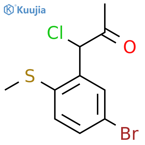 1-(5-Bromo-2-(methylthio)phenyl)-1-chloropropan-2-one structure