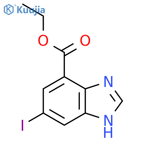 Ethyl 6-iodo-1H-benzimidazole-4-carboxylate structure