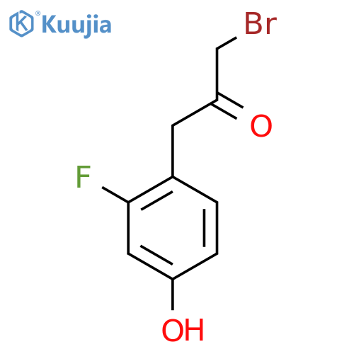 1-Bromo-3-(2-fluoro-4-hydroxyphenyl)propan-2-one structure