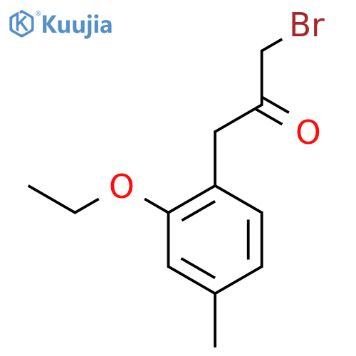 1-Bromo-3-(2-ethoxy-4-methylphenyl)propan-2-one structure