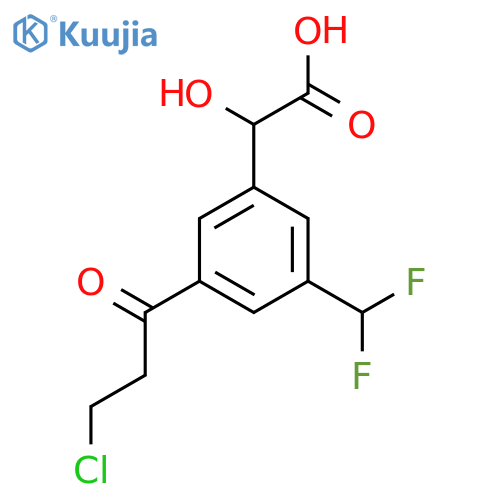 3-(3-Chloropropanoyl)-5-(difluoromethyl)mandelic acid structure