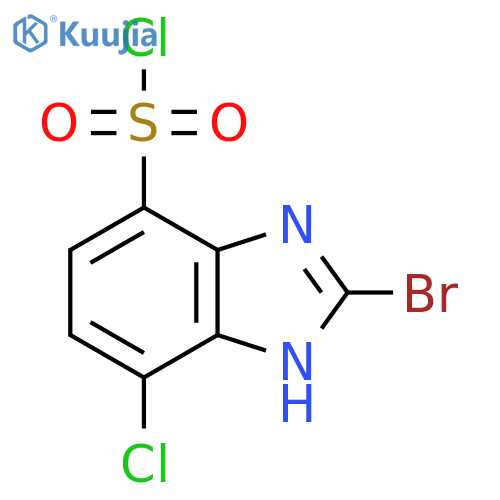 2-Bromo-7-chloro-1H-benzimidazole-4-sulfonyl chloride structure