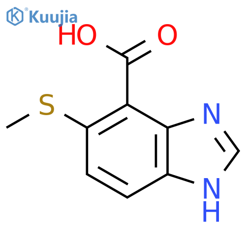 5-Methylthio-1H-benzimidazole-4-carboxylic acid structure