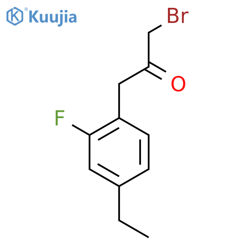 1-Bromo-3-(4-ethyl-2-fluorophenyl)propan-2-one structure