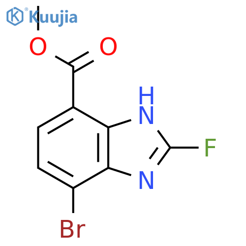 Methyl 7-Bromo-2-fluoro-1H-benzimidazole-4-carboxylate structure