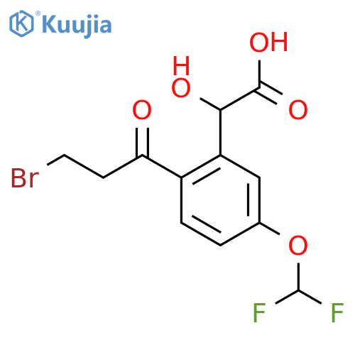 2-(3-Bromopropanoyl)-5-(difluoromethoxy)mandelic acid structure
