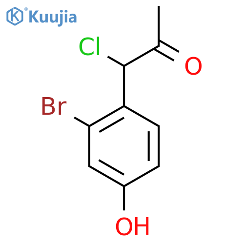 1-(2-Bromo-4-hydroxyphenyl)-1-chloropropan-2-one structure