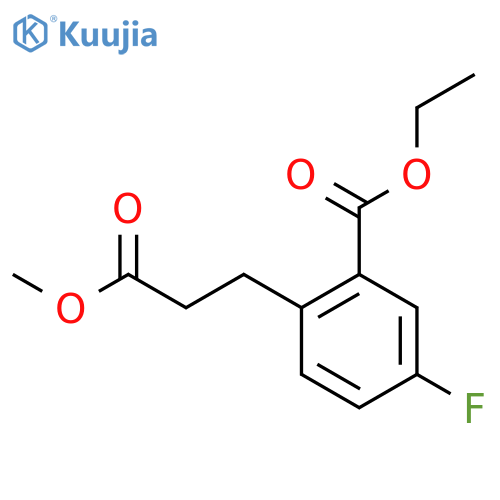 Ethyl 5-fluoro-2-(3-methoxy-3-oxopropyl)benzoate structure