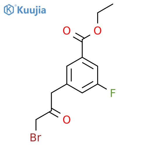 Ethyl 3-(3-bromo-2-oxopropyl)-5-fluorobenzoate structure