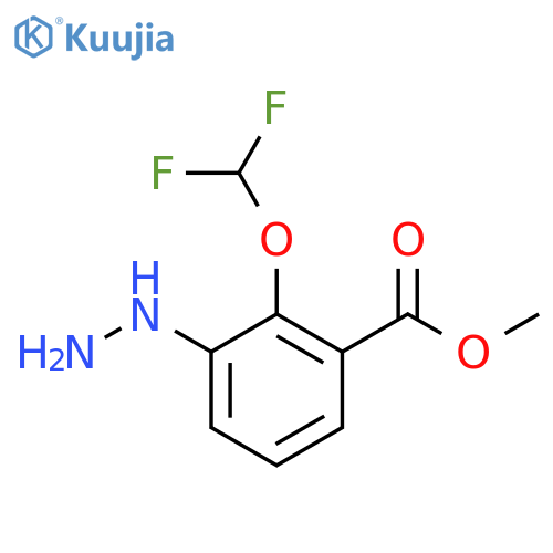 Methyl 2-(difluoromethoxy)-3-hydrazinylbenzoate structure