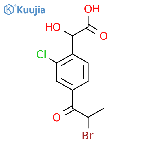 4-(2-Bromopropanoyl)-2-chloromandelic acid structure